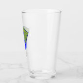 Funny Kerstmis Peacock Glas (Links)