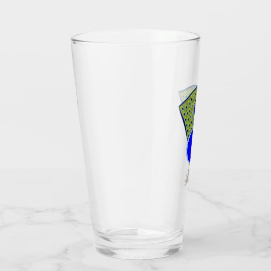 Funny Kerstmis Peacock Glas (Rechts)