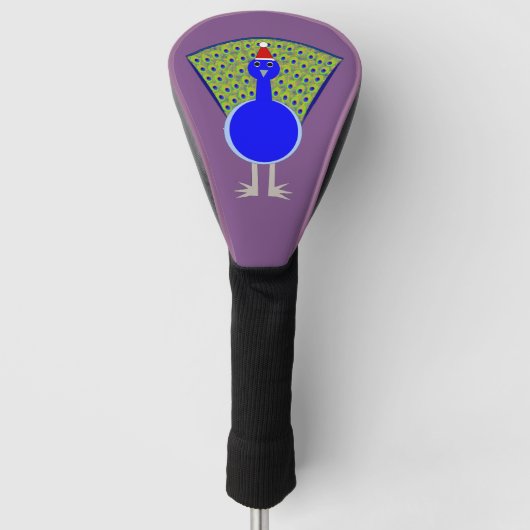 Funny Kerstmis Peacock Golfheadcover (Voorkant)