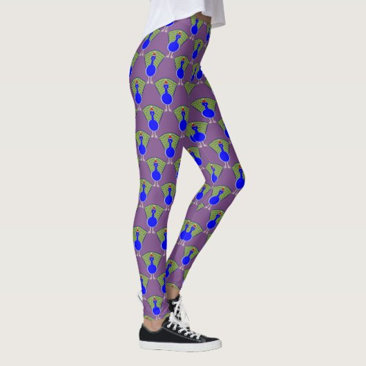 Funny Kerstmis Peacock Leggings (Rechts)