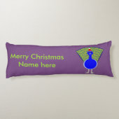 Funny Kerstmis Peacock Lichaamskussen (Achterkant)