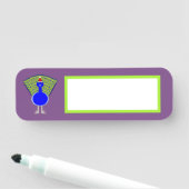 Funny Kerstmis Peacock Naamplaatje (In situ)