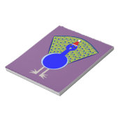 Funny Kerstmis Peacock Notitieblok (Linkerzijde)