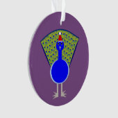 Funny Kerstmis Peacock Ornament (voorkant)