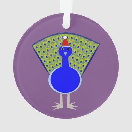 Funny Kerstmis Peacock Ornament (achterkant)