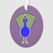 Funny Kerstmis Peacock Ornament (voorkant)