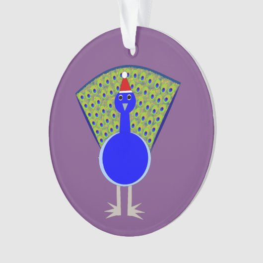 Funny Kerstmis Peacock Ornament (voorkant)