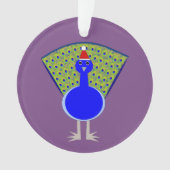 Funny Kerstmis Peacock Ornament (voorkant)