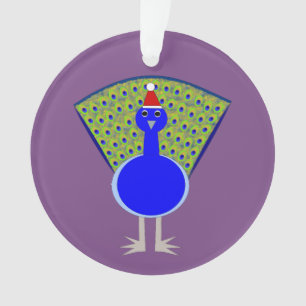 Funny Kerstmis Peacock Ornament