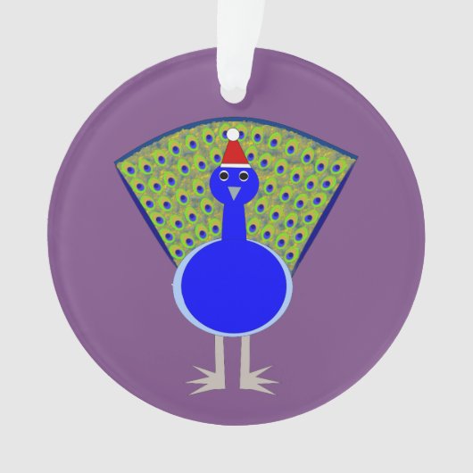 Funny Kerstmis Peacock Ornament (voorkant)