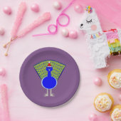 Funny Kerstmis Peacock Papieren Bordje (Feest)