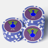 Funny Kerstmis Peacock Poker Chips (Opstapeling)