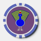 Funny Kerstmis Peacock Poker Chips (Voorkant)