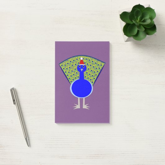 Funny Kerstmis Peacock Post-it® Notes (Kantoor)