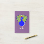 Funny Kerstmis Peacock Post-it® Notes (Op bureau)