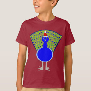 Funny Kerstmis Peacock T-shirt