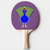 Funny Kerstmis Peacock Tafeltennisbatje (Achterkant)