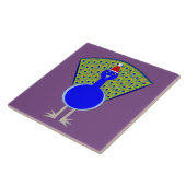 Funny Kerstmis Peacock Tegeltje (Zijkant)