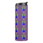 Funny Kerstmis Peacock Thermosbeker (Gedraaid links)