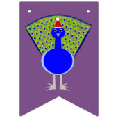 Funny Kerstmis Peacock Vlaggetjes (Tweede vlag)