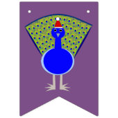 Funny Kerstmis Peacock Vlaggetjes (Derde vlag)
