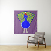 Funny Kerstmis Peacock Wandkleed (In situ)