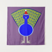 Funny Kerstmis Peacock Wandkleed (Voorkant)