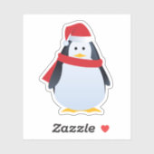 Funny Kerstmis Penguin Sticker (Vel)