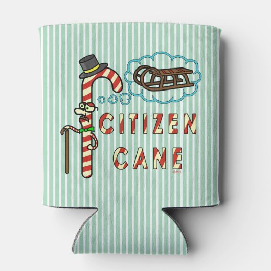 Funny Kerstmis Pun Citizen Cane Humor Holiday Blikjeskoeler (Achterkant)