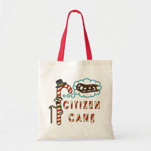 Funny Kerstmis Pun Citizen Cane Tote Bag