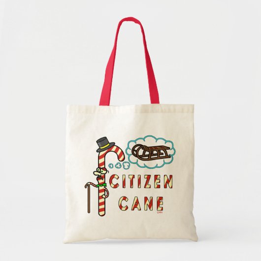 Funny Kerstmis Pun Citizen Cane Tote Bag (Voorkant)