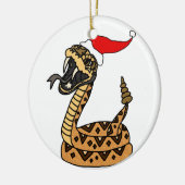 Funny Kerstmis Rattlesnake Keramisch Ornament (Links)