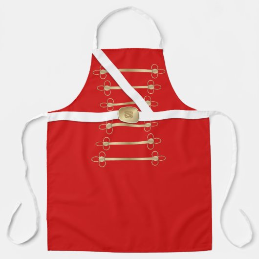 Funny Kerstmis Schort Nutkraker Soldier Costume (Voorkant)