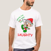 Funny Kerstmis Shirt Naughty Overweldigd Elf (Voorkant)