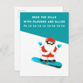 Funny Kerstmis Ski Holiday Uitnodiging Briefkaart (Voorkant / Achterkant)