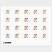 Funny Kerstmis Smile Emoticon Santa Hat Xma Ronde Sticker (Vel)