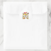 Funny Kerstmis Smile Emoticon Santa Hat Xma Ronde Sticker (Tas)