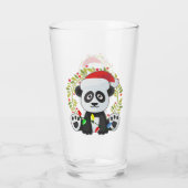 Funny Kerstmis Song Pun Panda Glas (Achterkant)