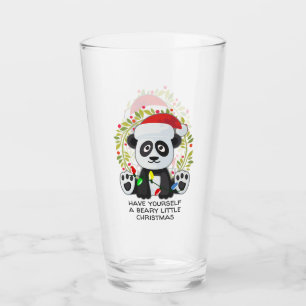Funny Kerstmis Song Pun Panda Glas
