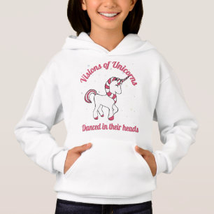 Funny Kerstmis Unicorns Girls Hoodie Sweatshirt
