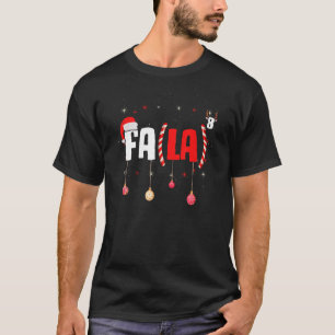 Funny Kerstmis Wiskunde leraar Fa La8 vergelijking T-shirt