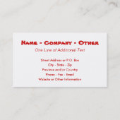 Funny Kerstmis Wreath Visitekaartje (Achterkant)