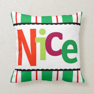 Funny KerstNice Colorful Modern Typografie Kussen