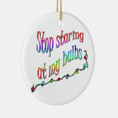 Funny Kerstornament Keramisch Ornament (Rechts)