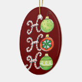Funny Kerstornament Keramisch Ornament (Links)