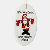 Funny Kerstornament Keramisch Ornament (Rechts)