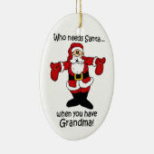 Funny Kerstornament Keramisch Ornament (Rechts)