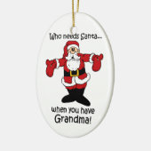 Funny Kerstornament Keramisch Ornament (Links)