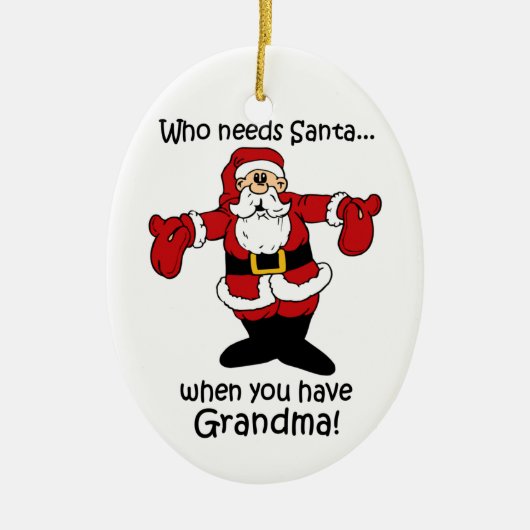 Funny Kerstornament Keramisch Ornament (Voorkant)