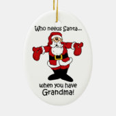 Funny Kerstornament Keramisch Ornament (Achterkant)